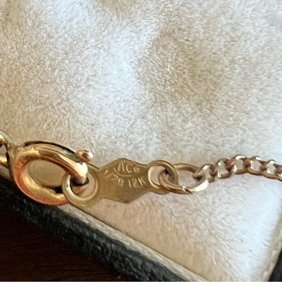 Vintage CACO 1/20 12K gold floating pendant necklace - Picture 6 of 6